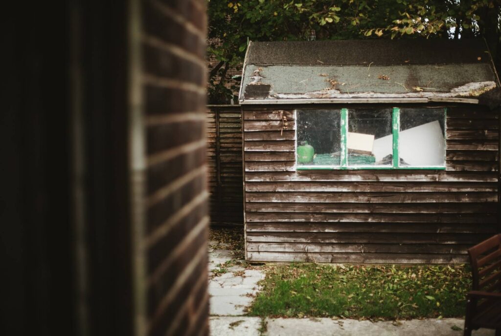 Old Worn Down Wooden Shed
