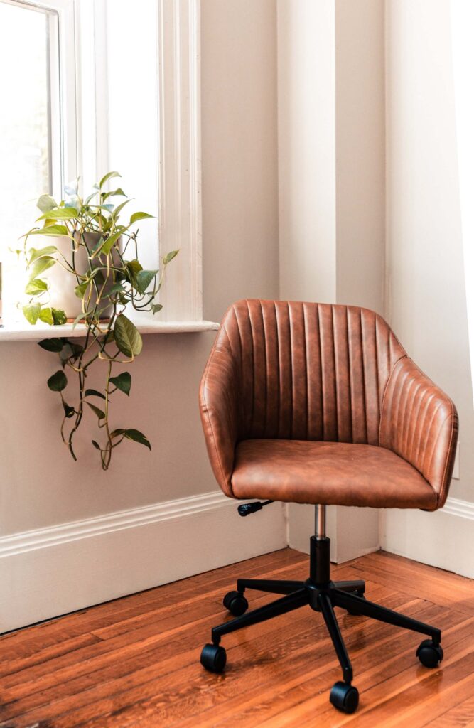 Old Leather office Chair