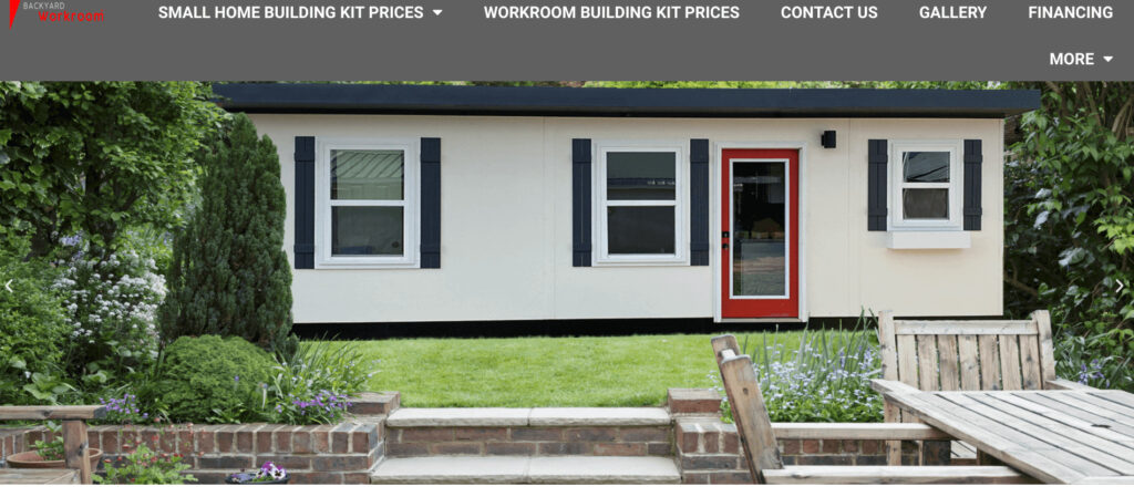 Screenshot from Backyard Workrooms website. Experienced backyard office contractors in Texas based in Plano.