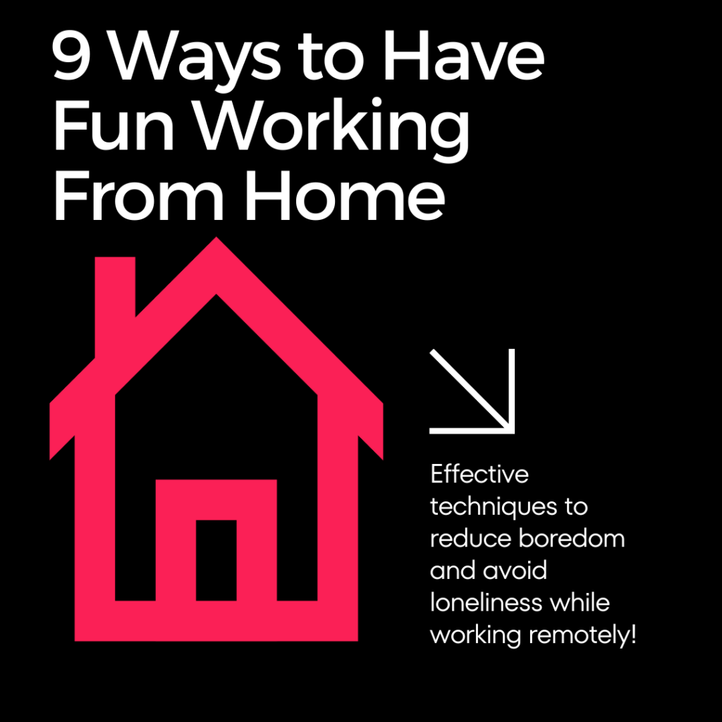Featured image with the Remoteofficeworld.com logo and the title 9 Ways to Have Fun Working From Home.