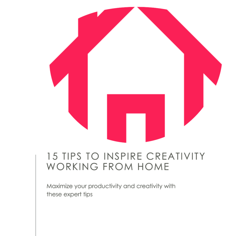 Remoteofficeworld.com ;ogo with the title 15 Tips to Inspire Creativity Working From Home