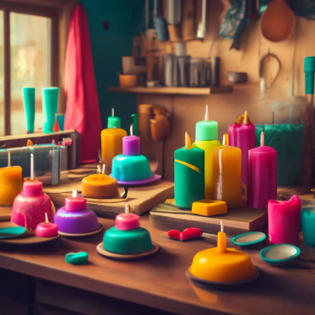 image of a candle making workshop as an example of one of the craft business ideas on the list.