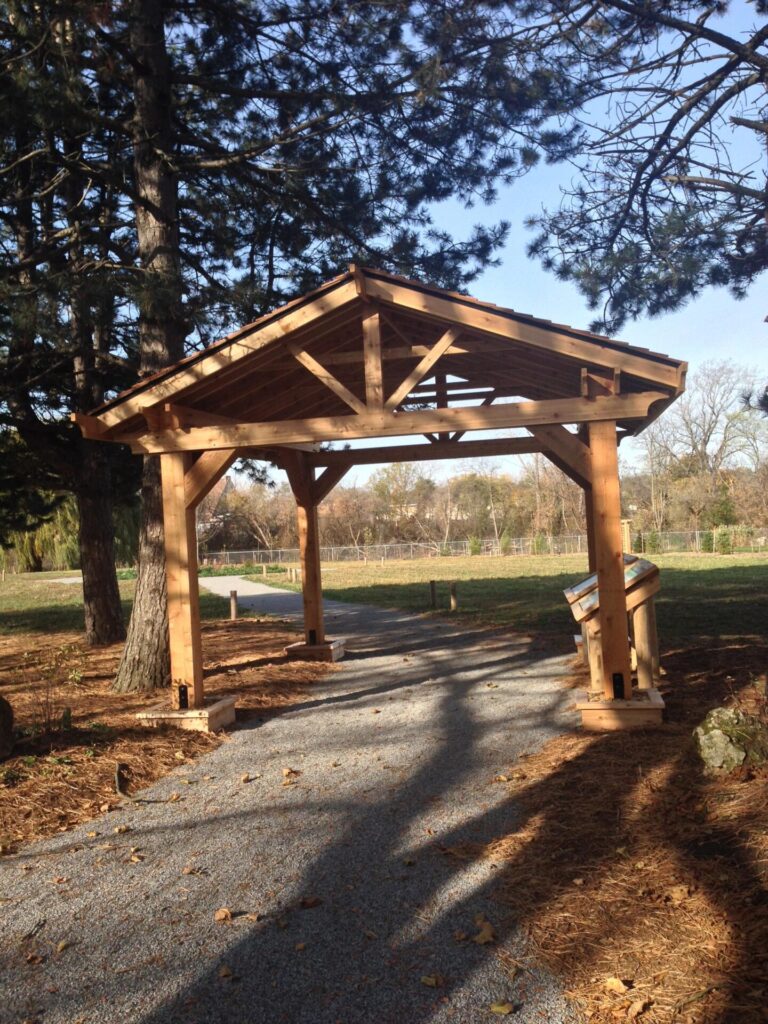 An outdoor Pergola something made from a shed based carpentry business number 7 in the list of backyard business ideas.