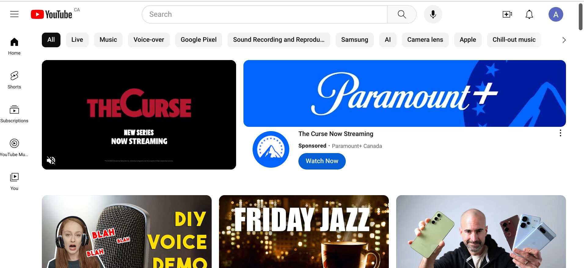 A screenshot of the Youtube site as an example for Youtube Influencer number 50 in our list of backyard business ideas.