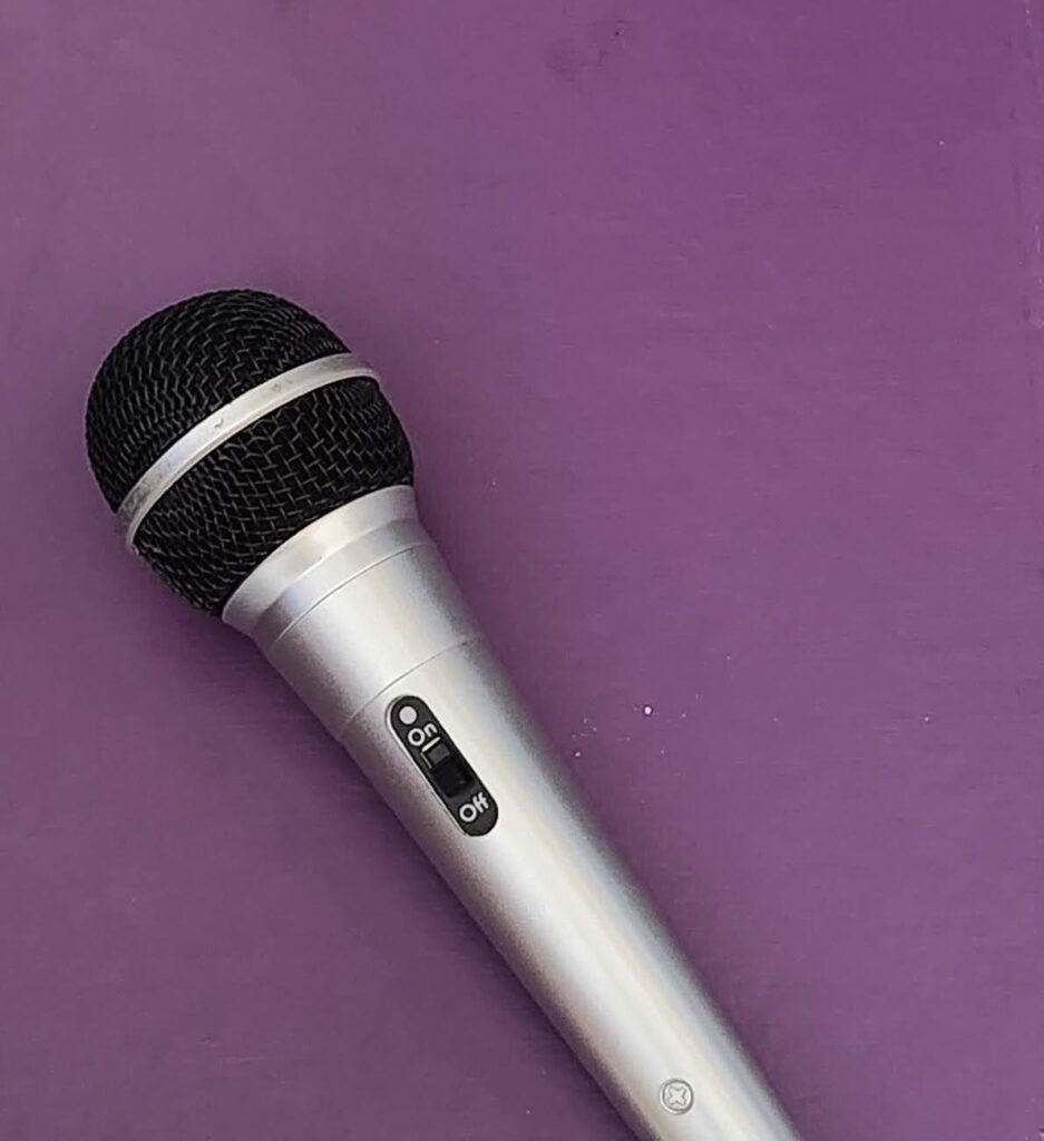 An image of a microphone for talking with an AS language teacher another one of the AI business ideas discussed in the article